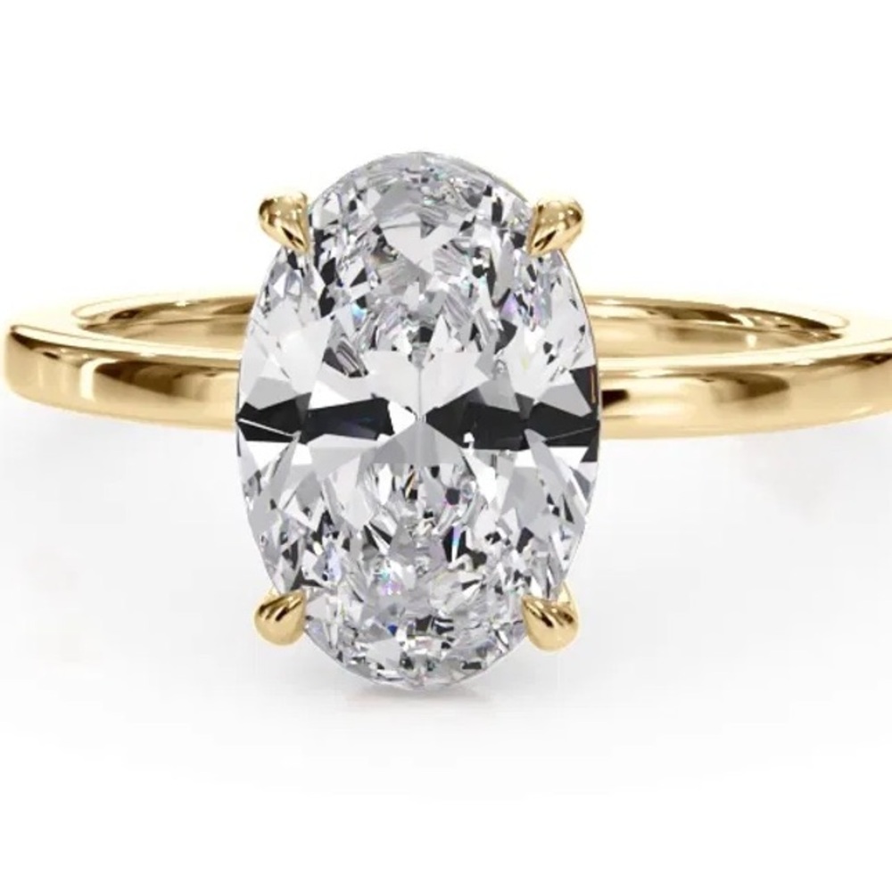 18k 3ct Oval Brilliant Cut Ring - Picture 5 of 12